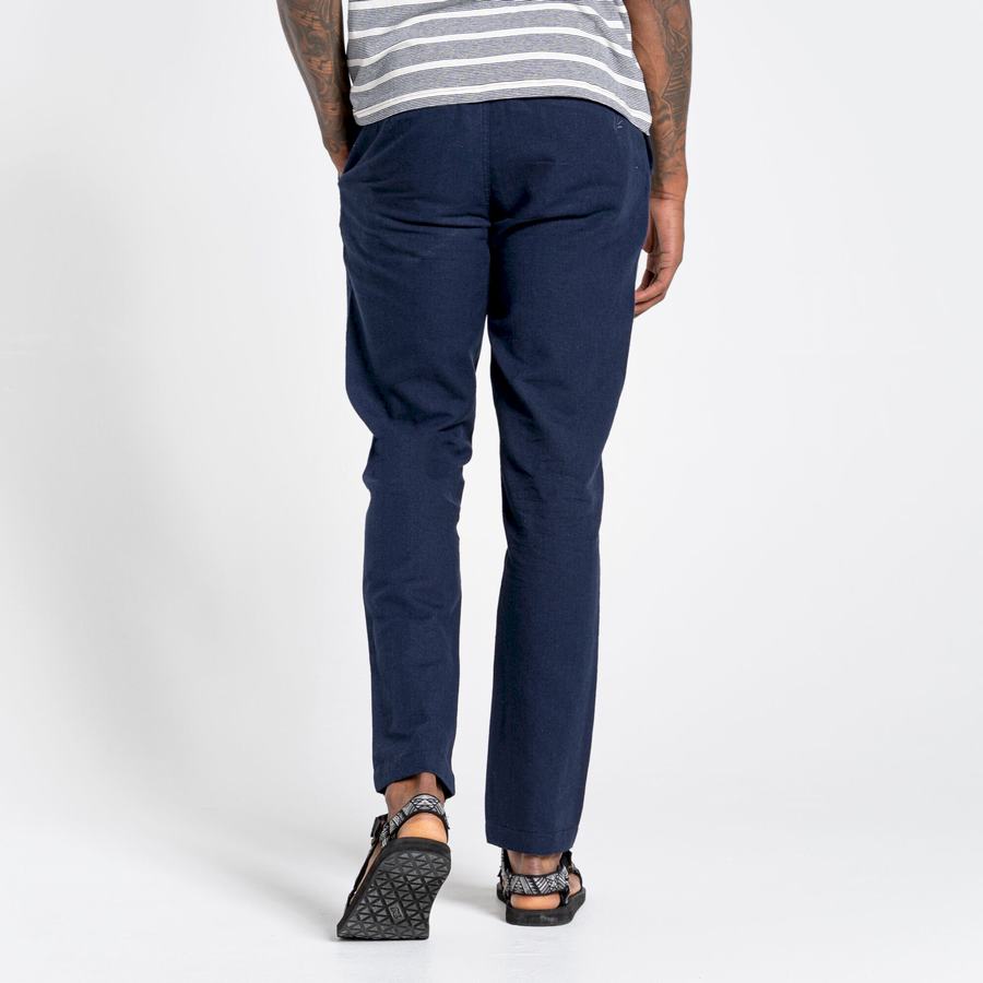 Blue Navy Craghoppers Nosibotanical Buck Men's Trousers | GCE6697ZH