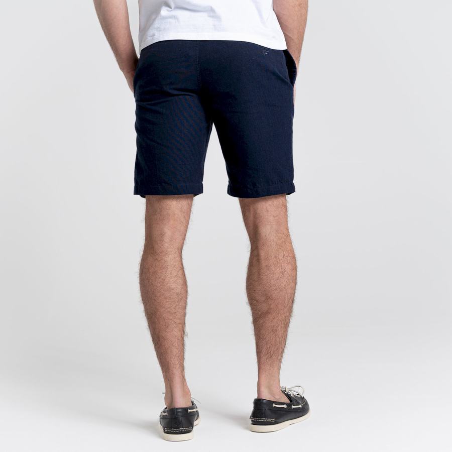 Blue Navy Craghoppers Nosibotanical Buck Men's Shorts | OIC634UB