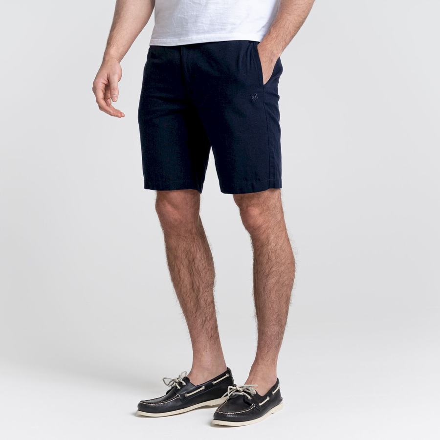 Blue Navy Craghoppers Nosibotanical Buck Men's Shorts | OIC634UB