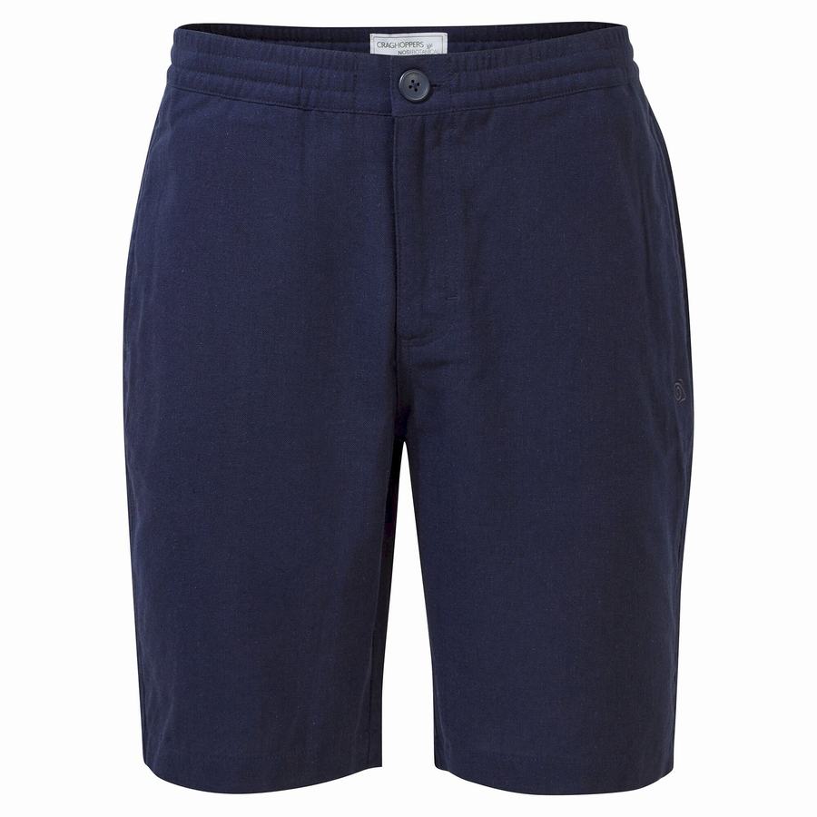 Blue Navy Craghoppers Nosibotanical Buck Men's Shorts | OIC634UB