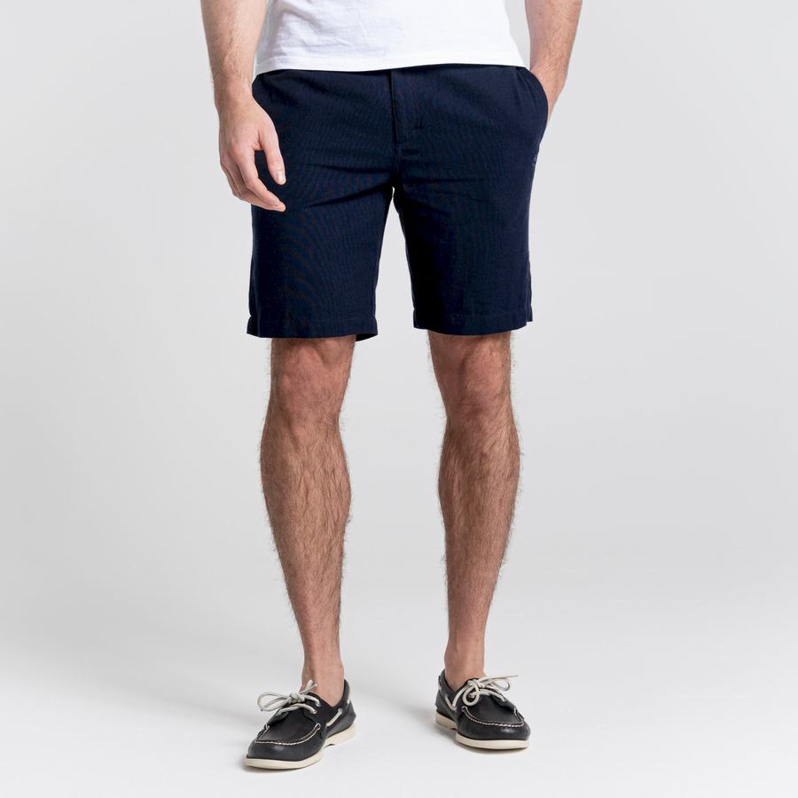 Blue Navy Craghoppers Nosibotanical Buck Men's Shorts | OIC634UB