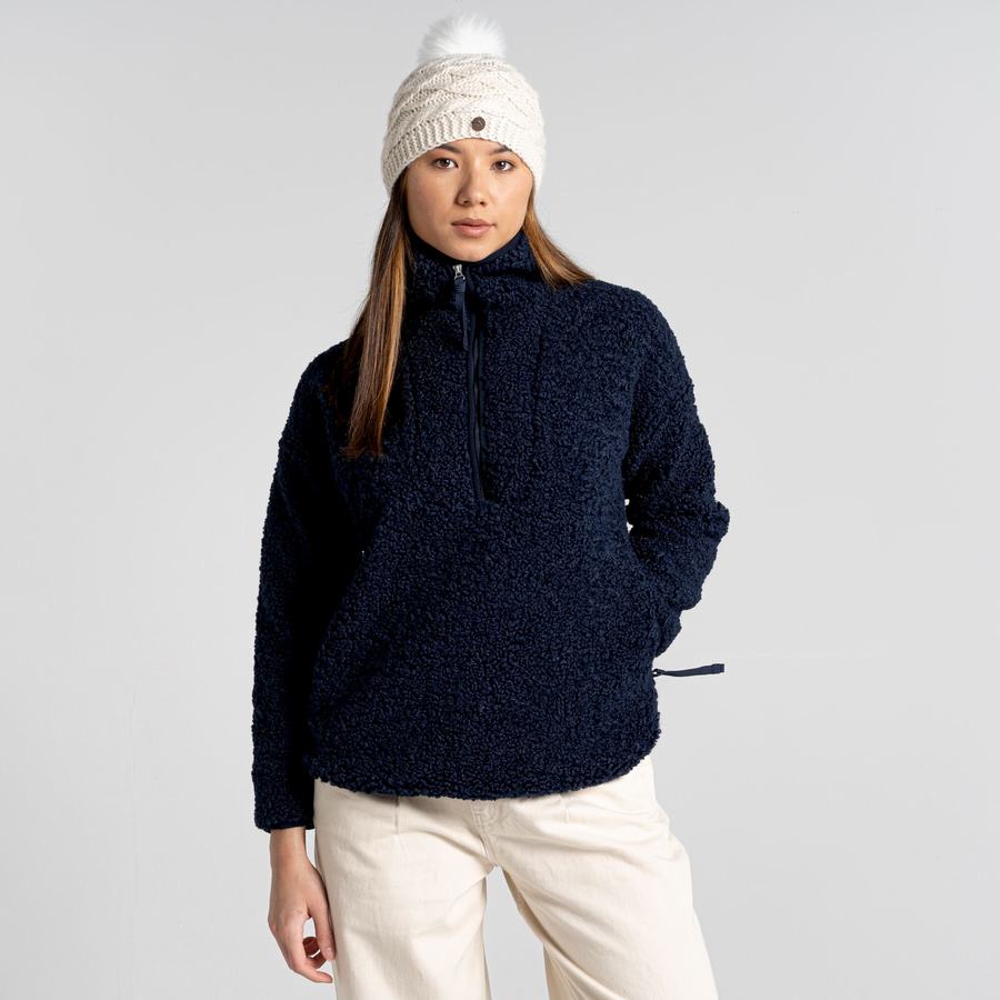 Blue Navy Craghoppers Orlena Half Zip Women's Sweaters | TIU6032CB