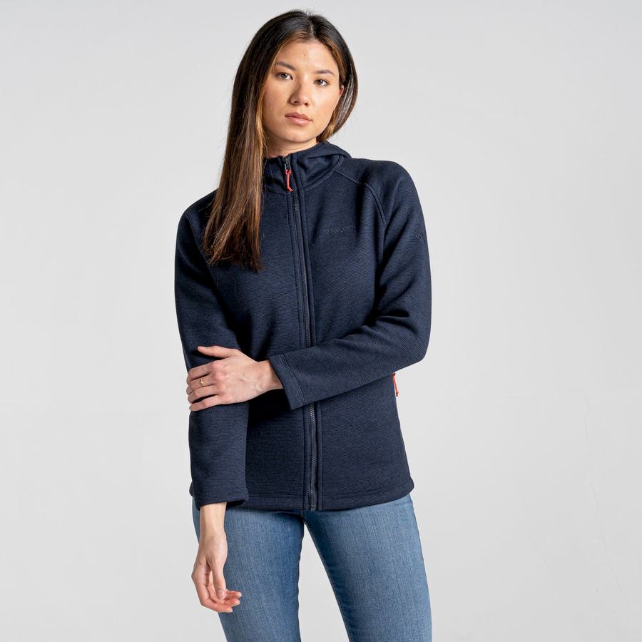 Blue Navy Craghoppers Silvia Hooded Women's Jackets | CZU4875AV