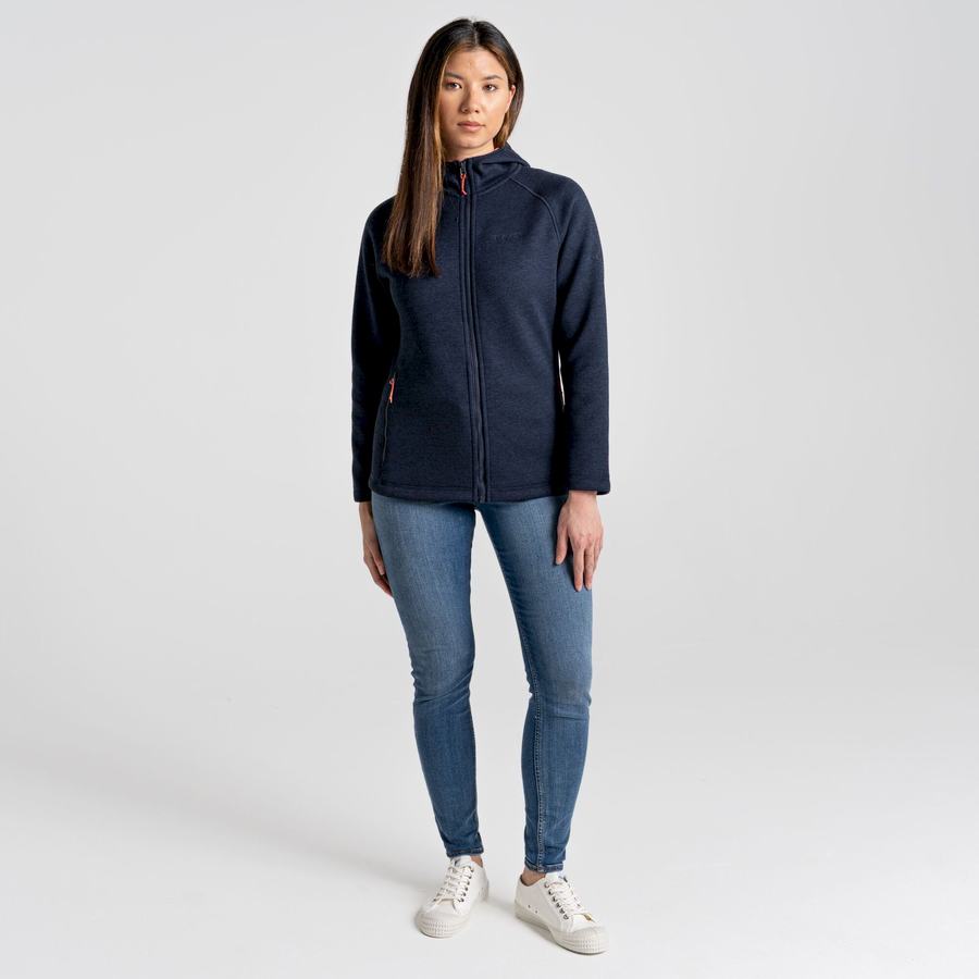 Blue Navy Craghoppers Silvia Hooded Women's Jackets | CZU4875AV