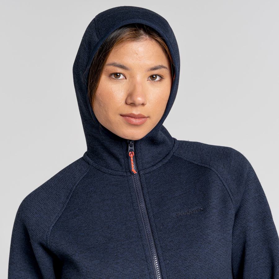 Blue Navy Craghoppers Silvia Hooded Women's Jackets | CZU4875AV