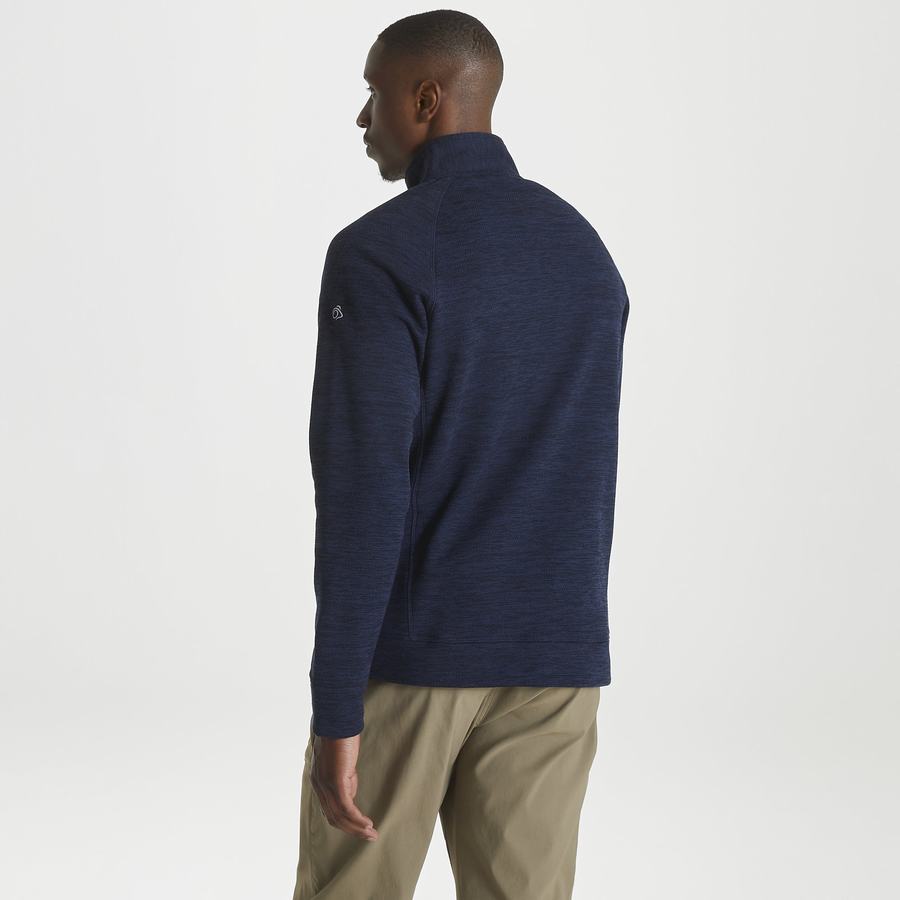 Blue Navy Craghoppers Stromer Half Men's Sweaters | YNJ2720FQ