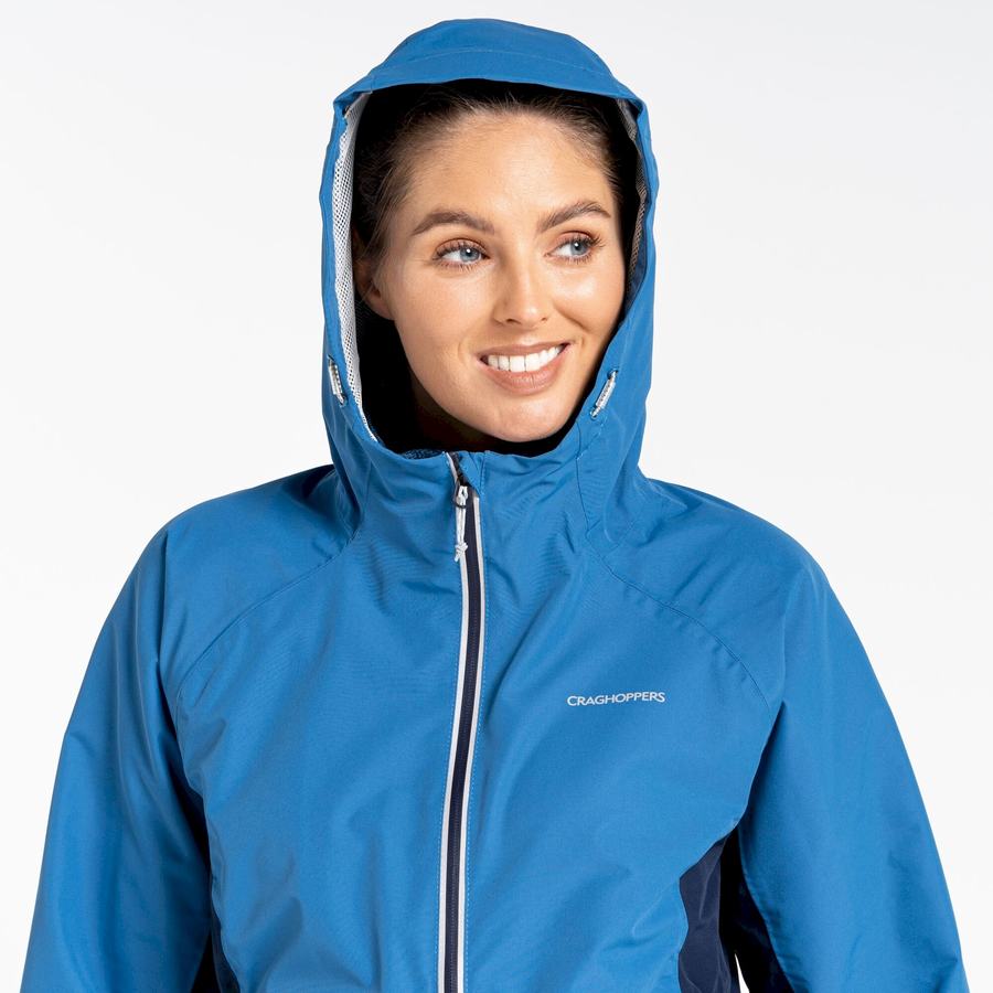 Blue Navy Craghoppers Waterproof Atlas Women's Jackets | SDA1917KT