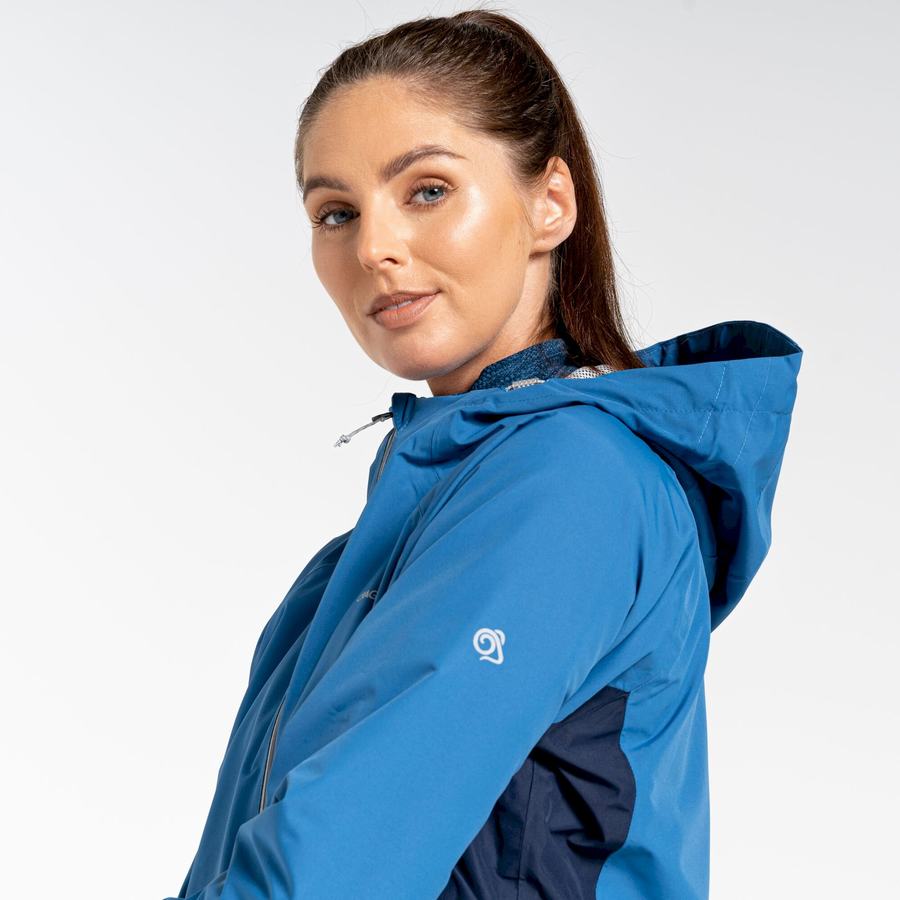 Blue Navy Craghoppers Waterproof Atlas Women's Jackets | SDA1917KT