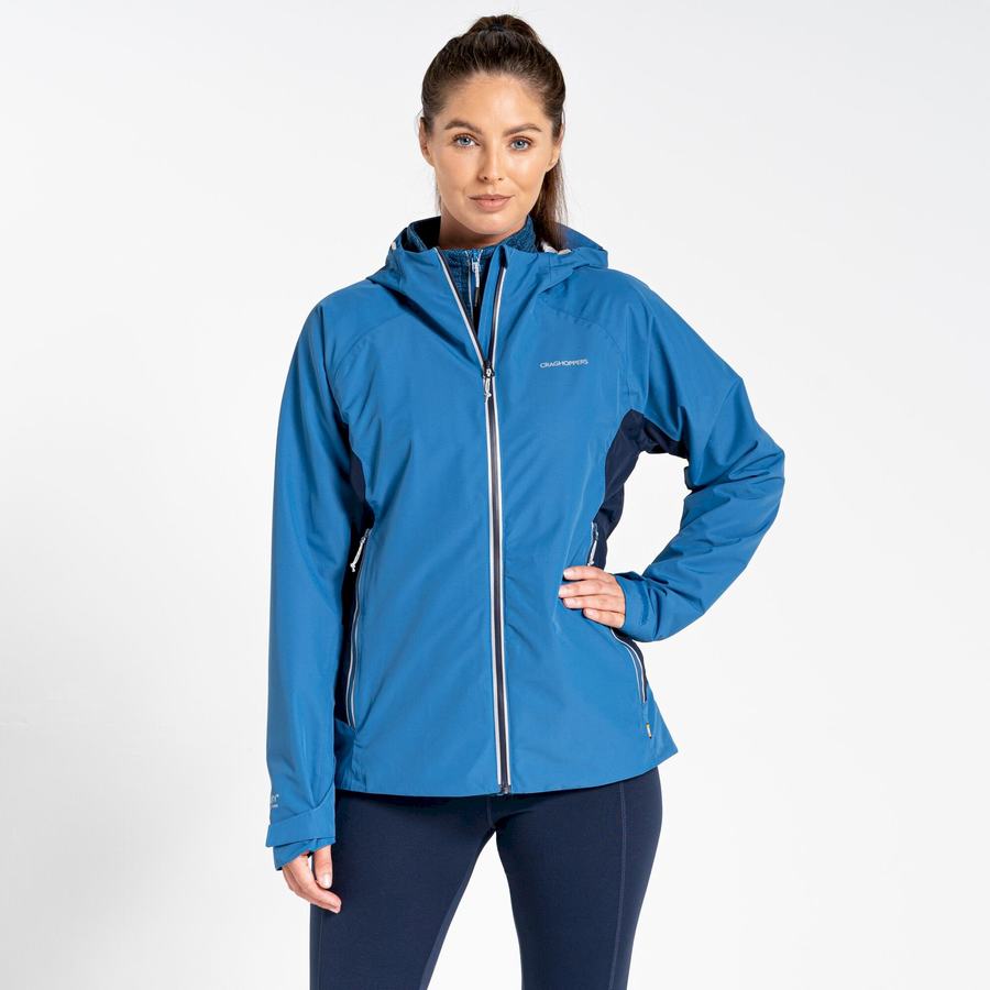 Blue Navy Craghoppers Waterproof Atlas Women\'s Jackets | SDA1917KT