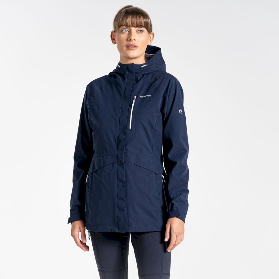 Blue Navy Craghoppers Waterproof Caldbeck Women's Jackets | LWS8826SD