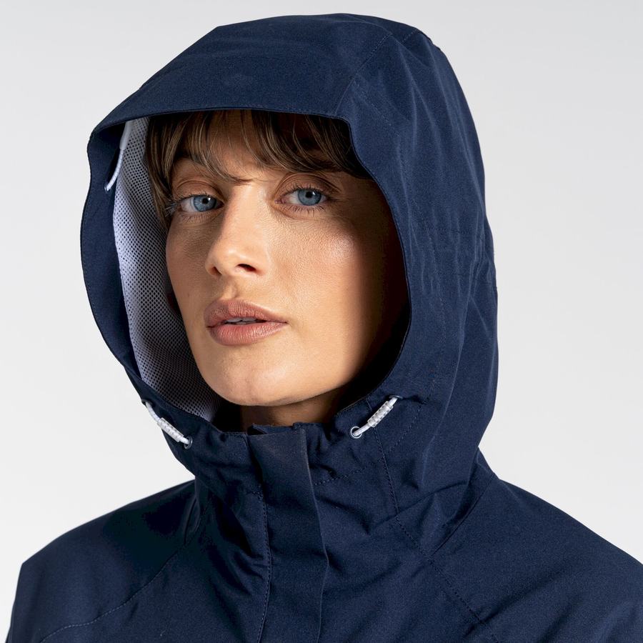 Blue Navy Craghoppers Waterproof Caldbeck Women's Jackets | LWS8826SD