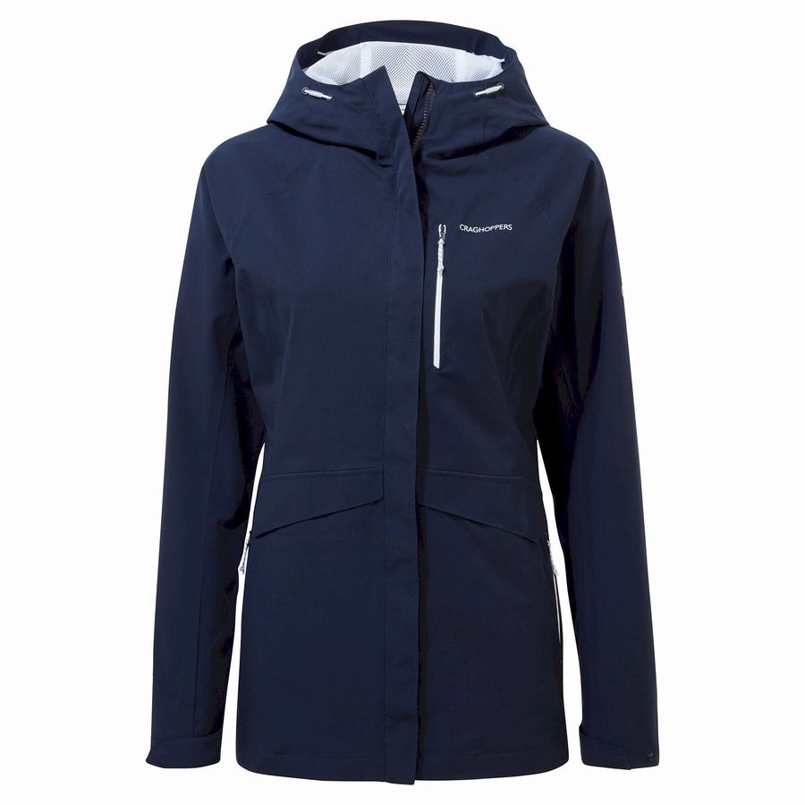 Blue Navy Craghoppers Waterproof Caldbeck Women\'s Jackets | LWS8826SD