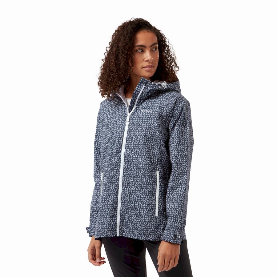 Blue Navy Craghoppers Waterproof Laurel Women's Jackets | VUU9228ST