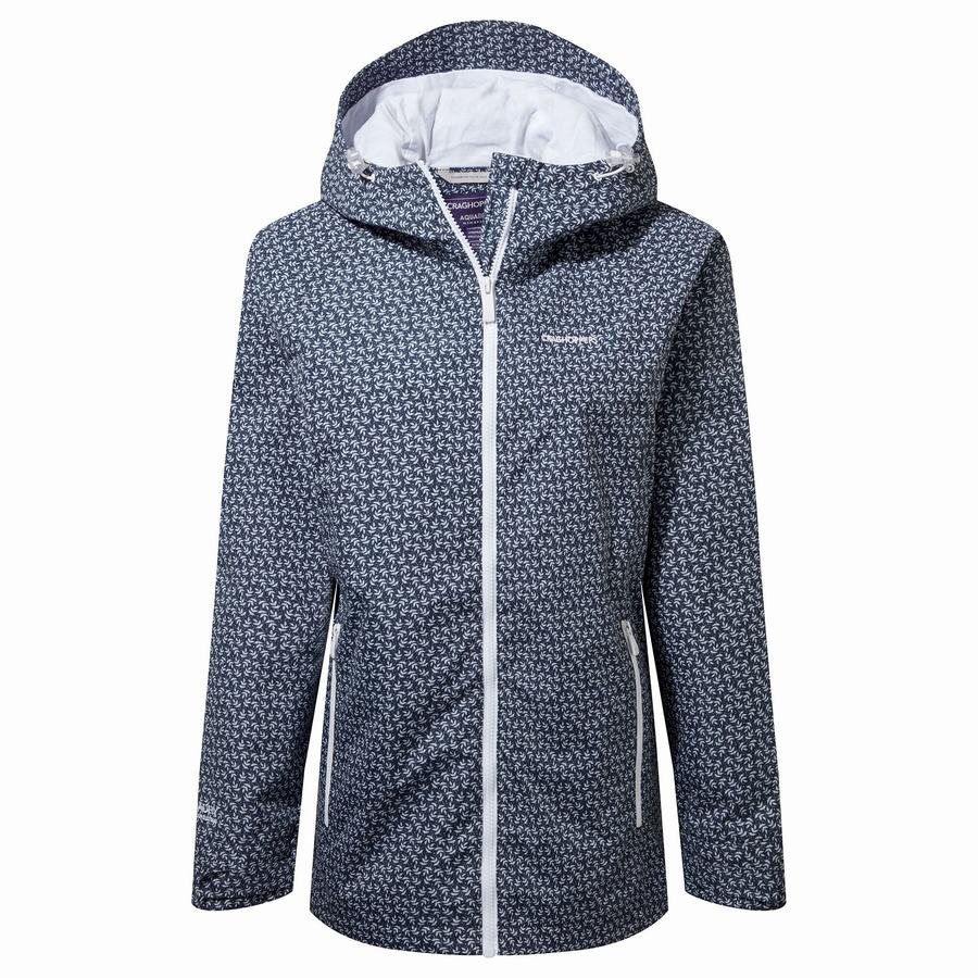 Blue Navy Craghoppers Waterproof Laurel Women's Jackets | VUU9228ST