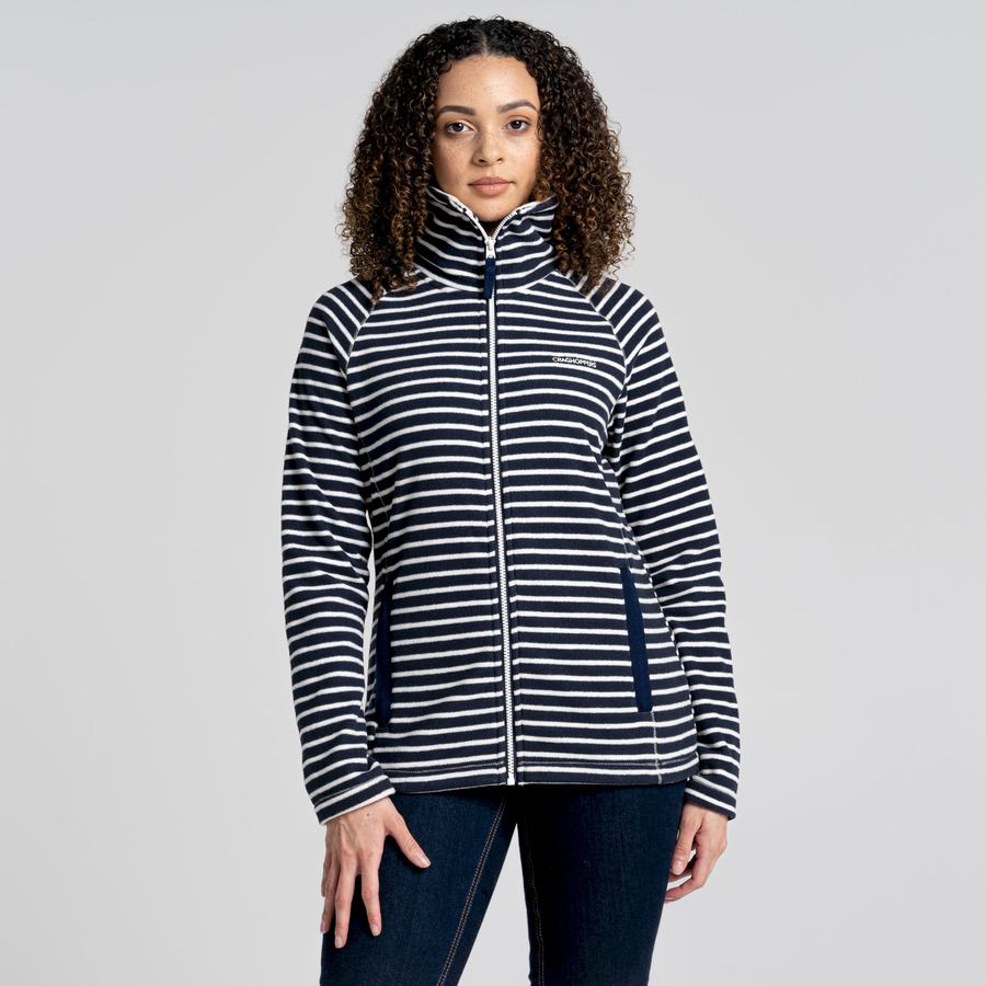 Blue Navy Stripes Craghoppers Ella Women's Sweaters | FKR9652JL