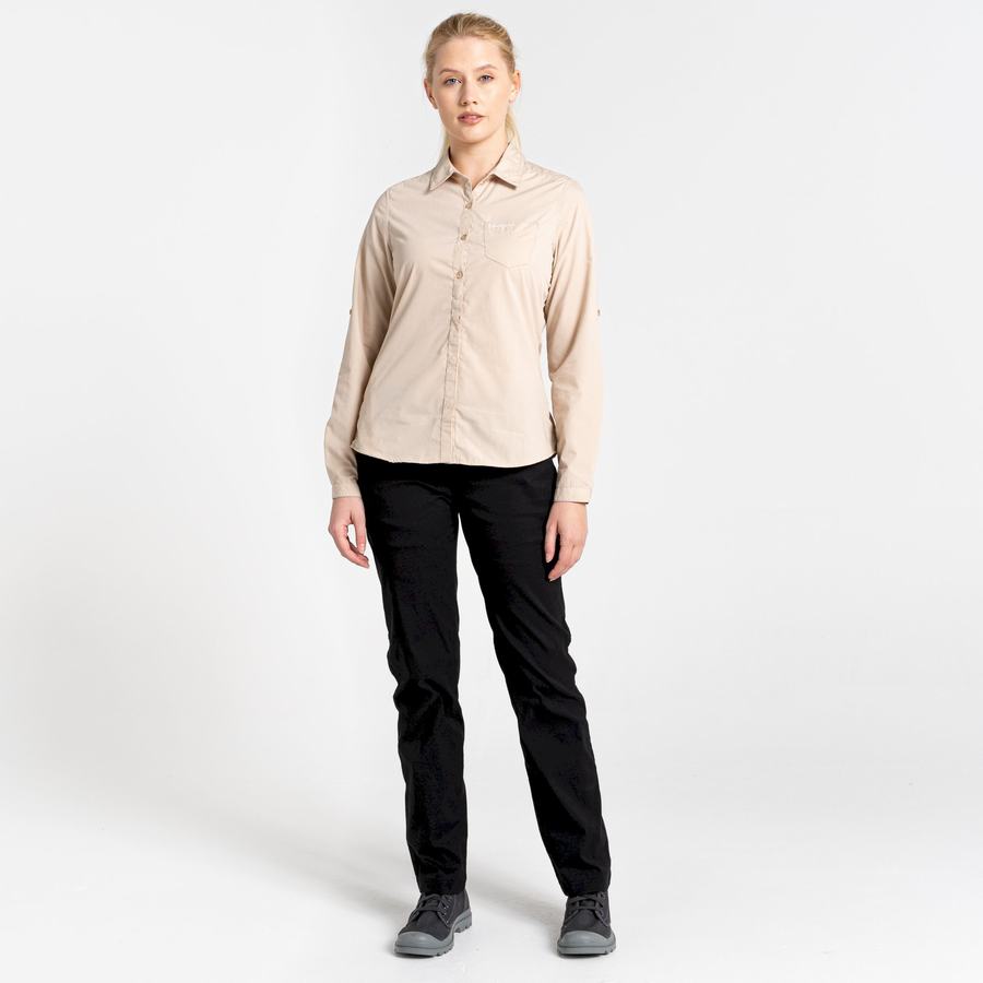 Brown Craghoppers Kiwi II Long Sleeved Women's Shirts | UMS992WR