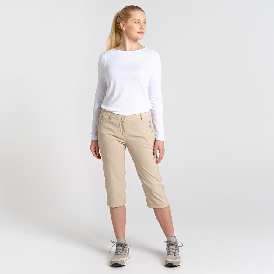 Brown Craghoppers Kiwi Pro II Crop Women's Trousers | MQS2741PH