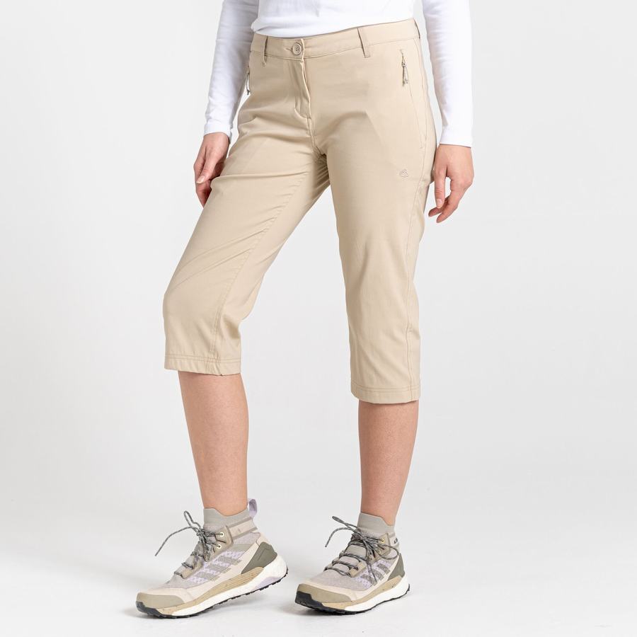 Brown Craghoppers Kiwi Pro II Crop Women's Trousers | MQS2741PH