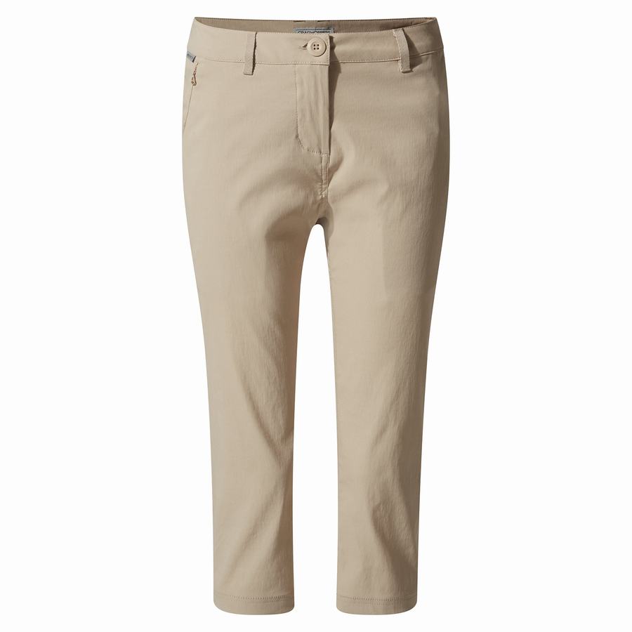 Brown Craghoppers Kiwi Pro II Crop Women's Trousers | MQS2741PH