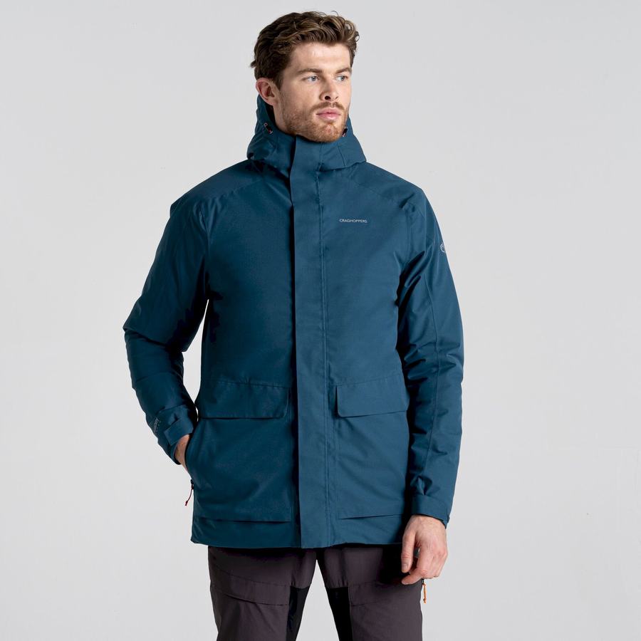 Dark Blue Craghoppers Lorton Thermic Men's Jackets | IYC3076KN