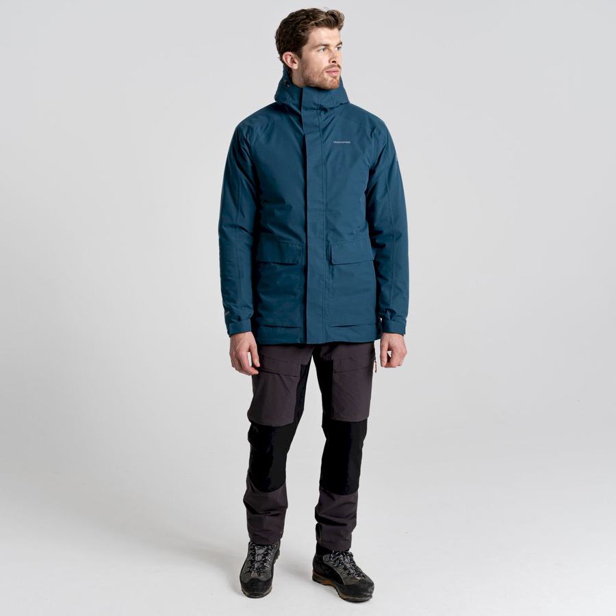 Dark Blue Craghoppers Lorton Thermic Men's Jackets | IYC3076KN