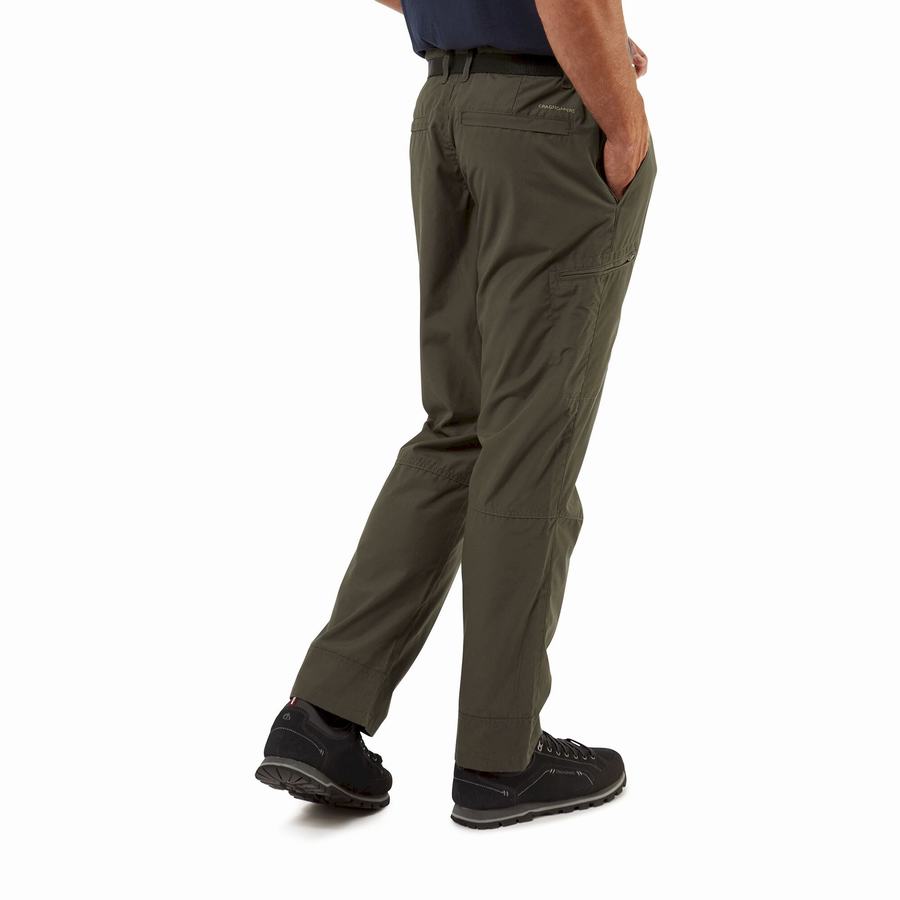 Dark Green Craghoppers Kiwi Boulder Men's Trousers | JRH4842UQ