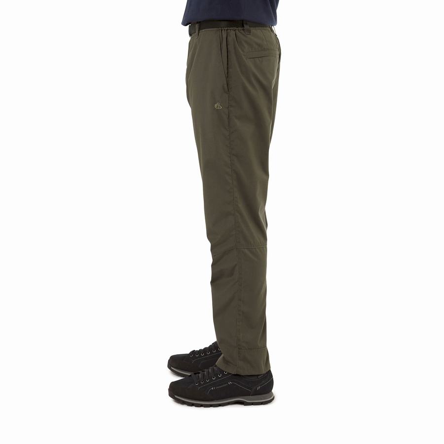 Dark Green Craghoppers Kiwi Boulder Men's Trousers | JRH4842UQ