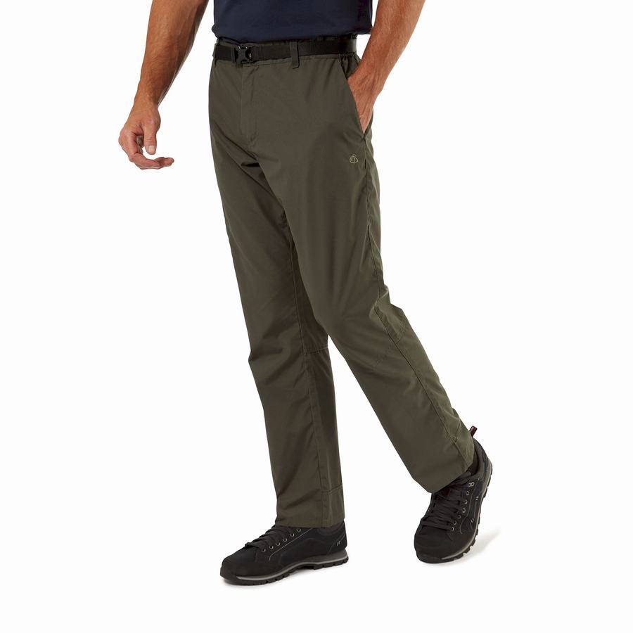 Dark Green Craghoppers Kiwi Boulder Men's Trousers | JRH4842UQ