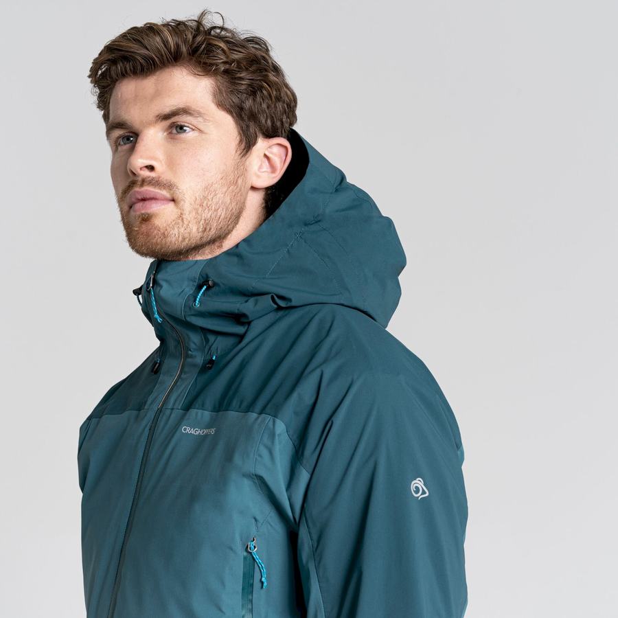 Dark Green Craghoppers Waterproof Gryffin Men's Jackets | DHB2390EZ