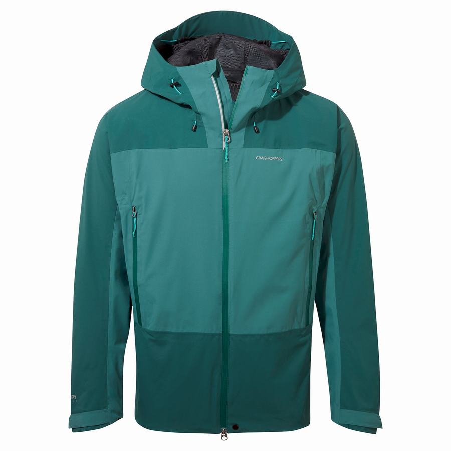 Dark Green Craghoppers Waterproof Gryffin Men\'s Jackets | DHB2390EZ