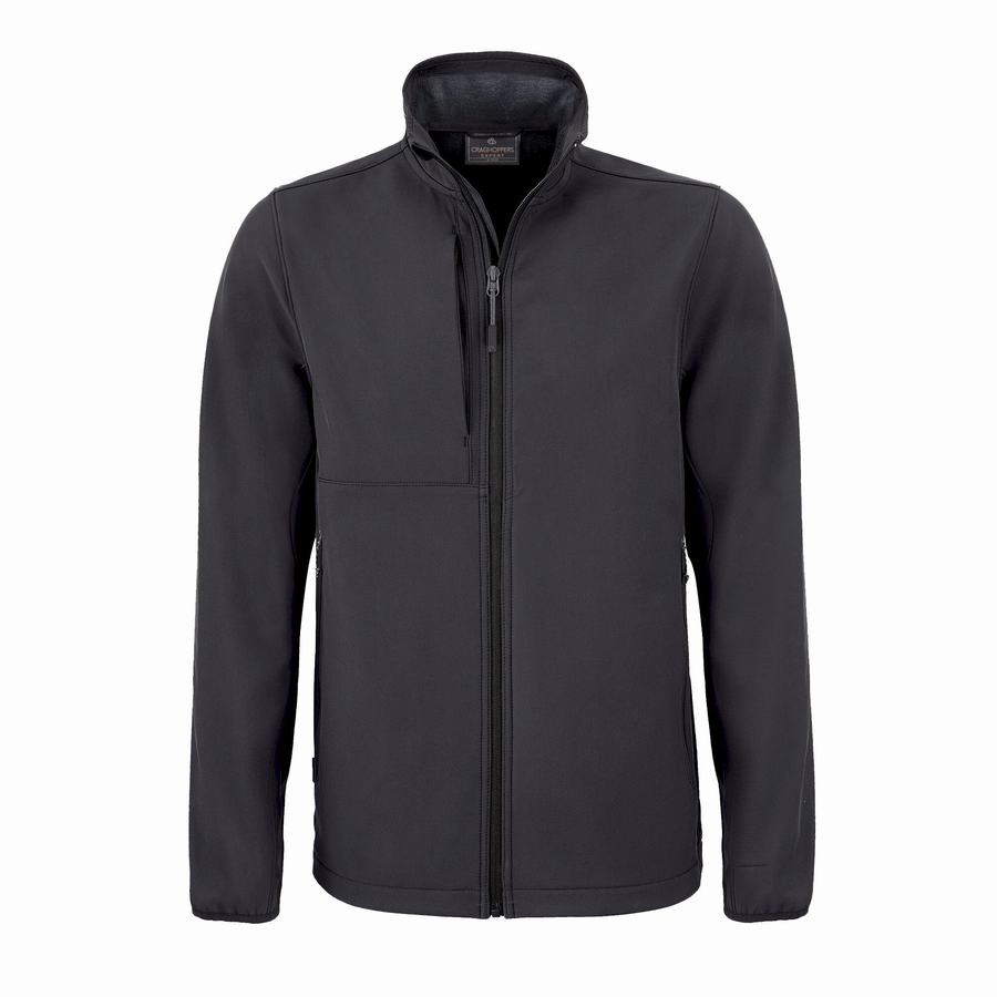 Dark Grey Craghoppers Expert Basecamp Softshell Men\'s Jackets | UOR7746ON