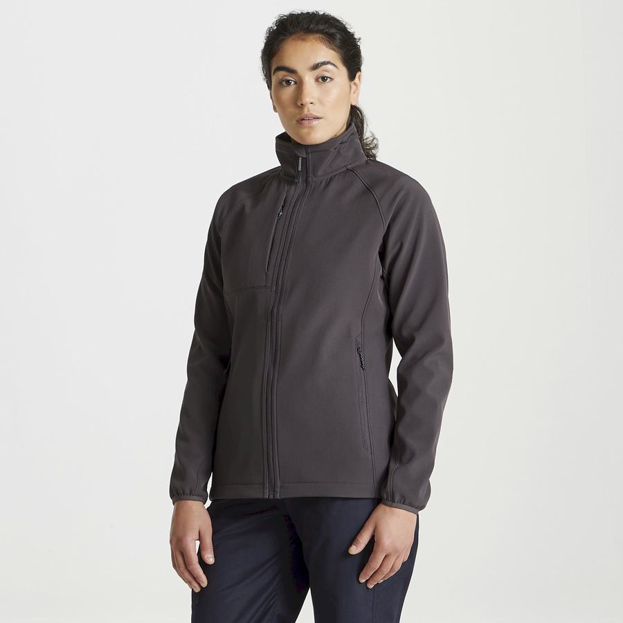 Dark Grey Craghoppers Expert Basecamp Softshell Women's Jackets | YTK8772YO