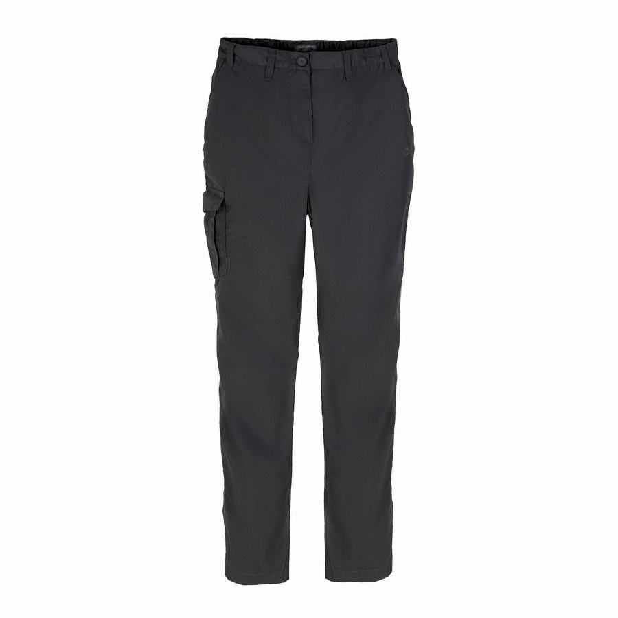 Dark Grey Craghoppers Expert Kiwi Women's Trousers | YAN8389MP