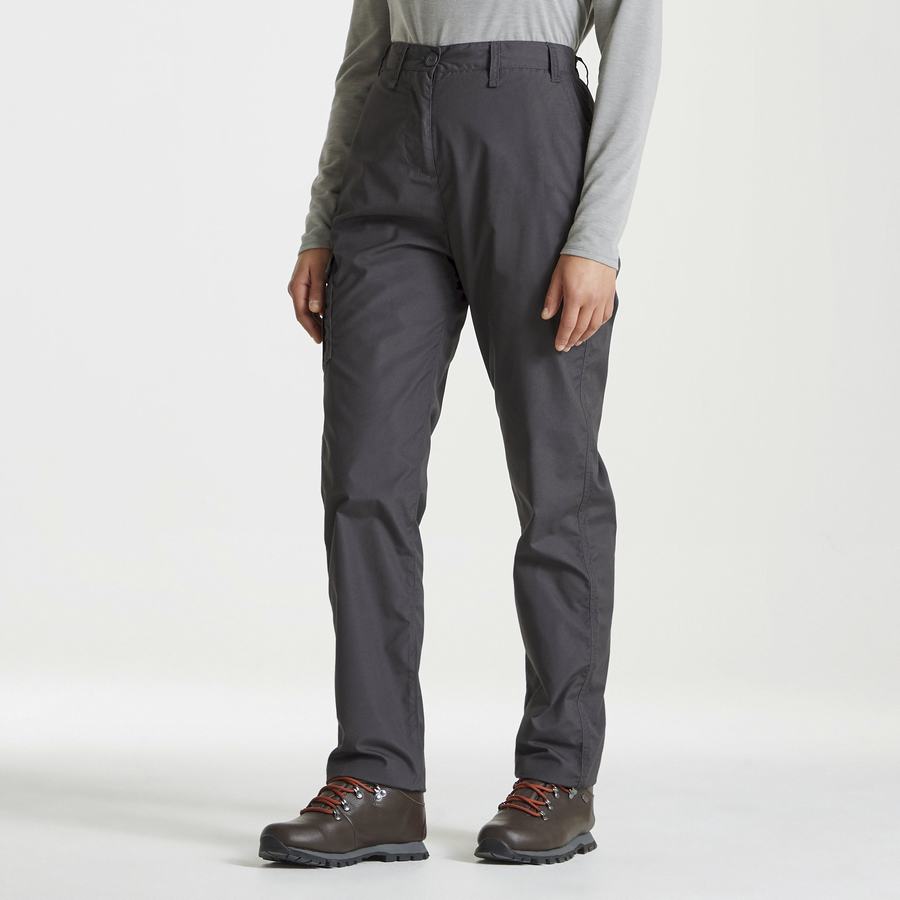 Dark Grey Craghoppers Expert Kiwi Women's Trousers | YAN8389MP