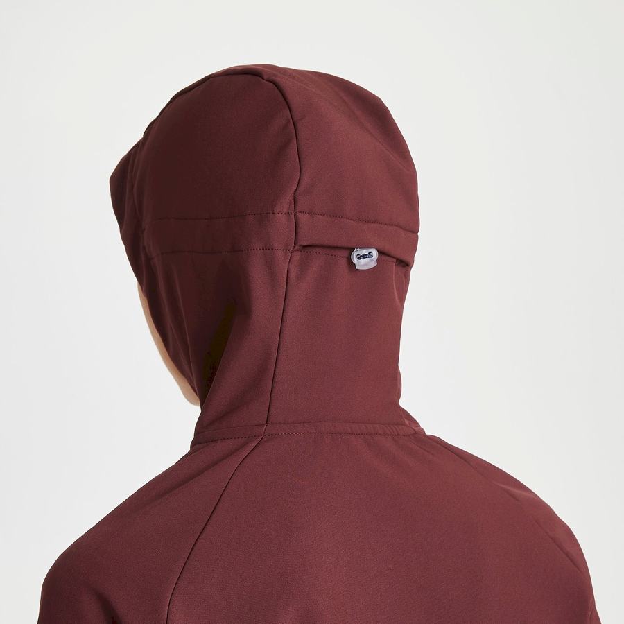 Dark Red Craghoppers Kalti Weatherproof Hooded Women's Jackets | YVK856FB