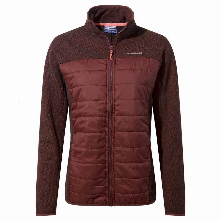 Dark Red Craghoppers Shanice Hybrid Women's Jackets | CJC4972CJ