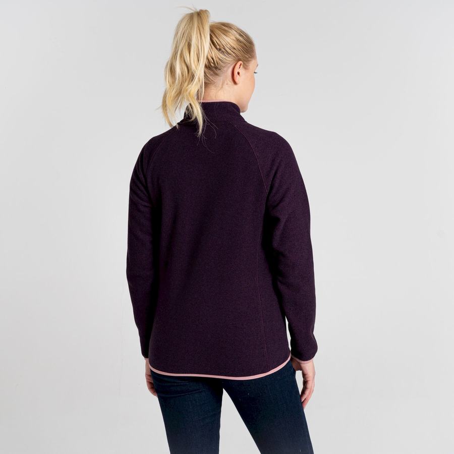 Deep Purple Craghoppers Milia Half Zip Women's Sweaters | LRT5193PB