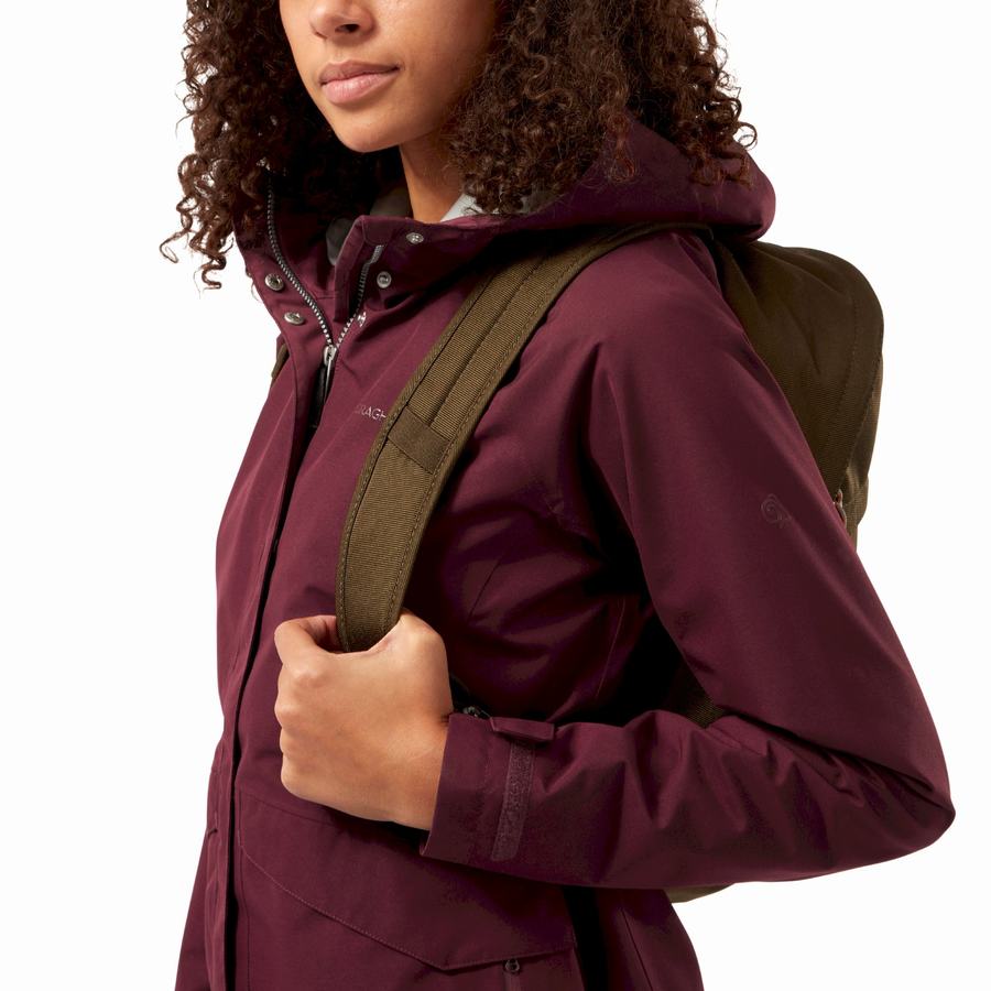 Deep Red Craghoppers Ellis GORE-TEX Women's Jackets | LRP4484QK