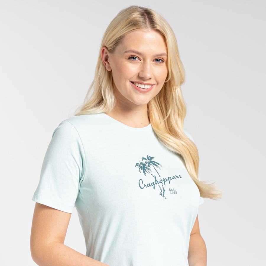 Green Craghoppers Ally Short Sleeved Women's T-Shirts | DDH373VJ