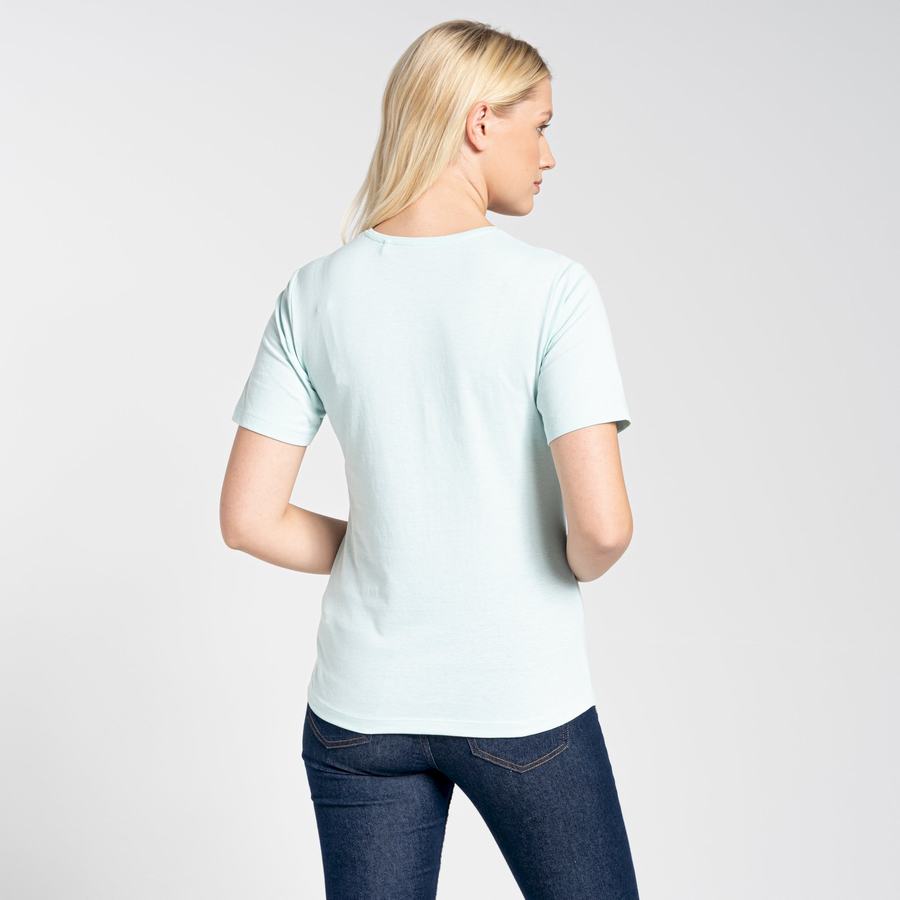 Green Craghoppers Ally Short Sleeved Women's T-Shirts | DDH373VJ