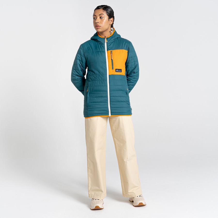 Green Craghoppers Cameo CompressLite Hooded Women's Jackets | JRJ5633MI