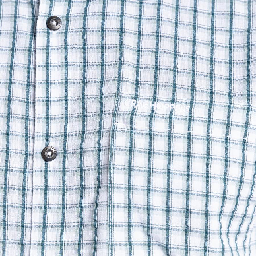 Green Craghoppers Dawson Short Sleeved Men's Shirts | IOZ589YK