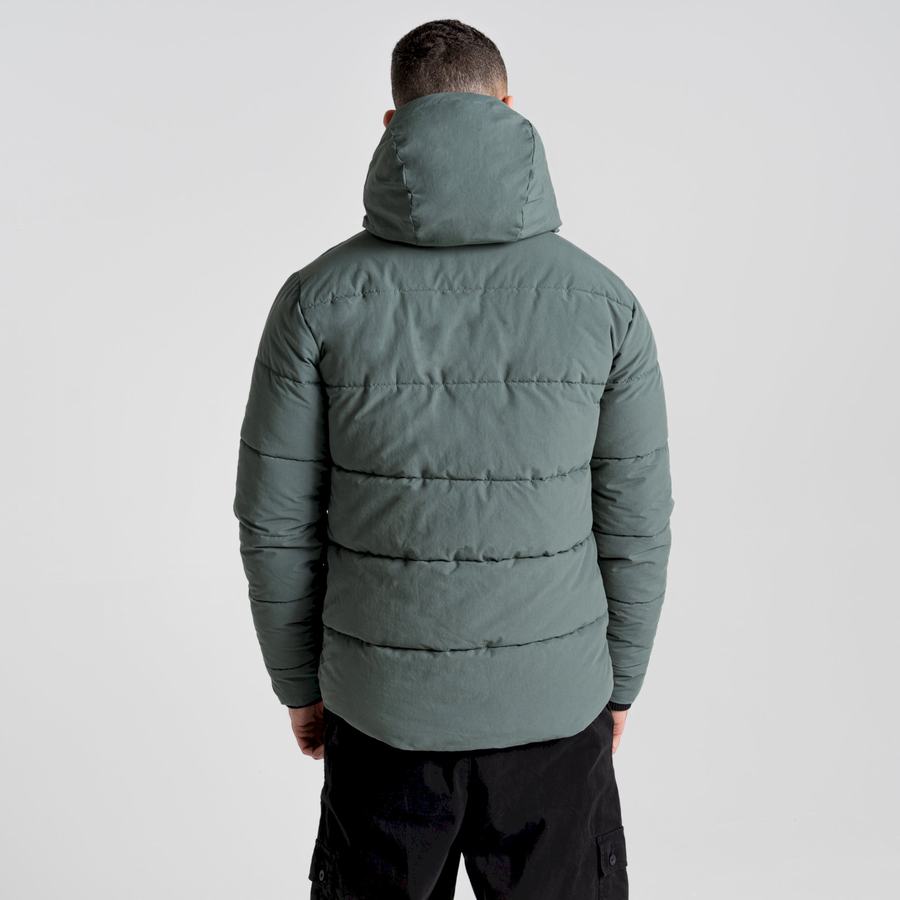 Green Craghoppers Dunbeath Insulated Hooded Men's Jackets | FJB8496OF