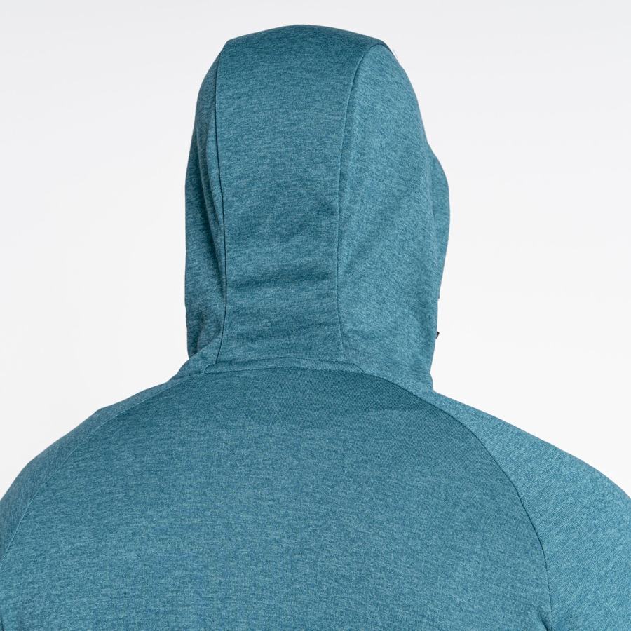 Green Craghoppers Dynamic Hooded Half Zip Top Men's T-Shirts | EAA2876RB