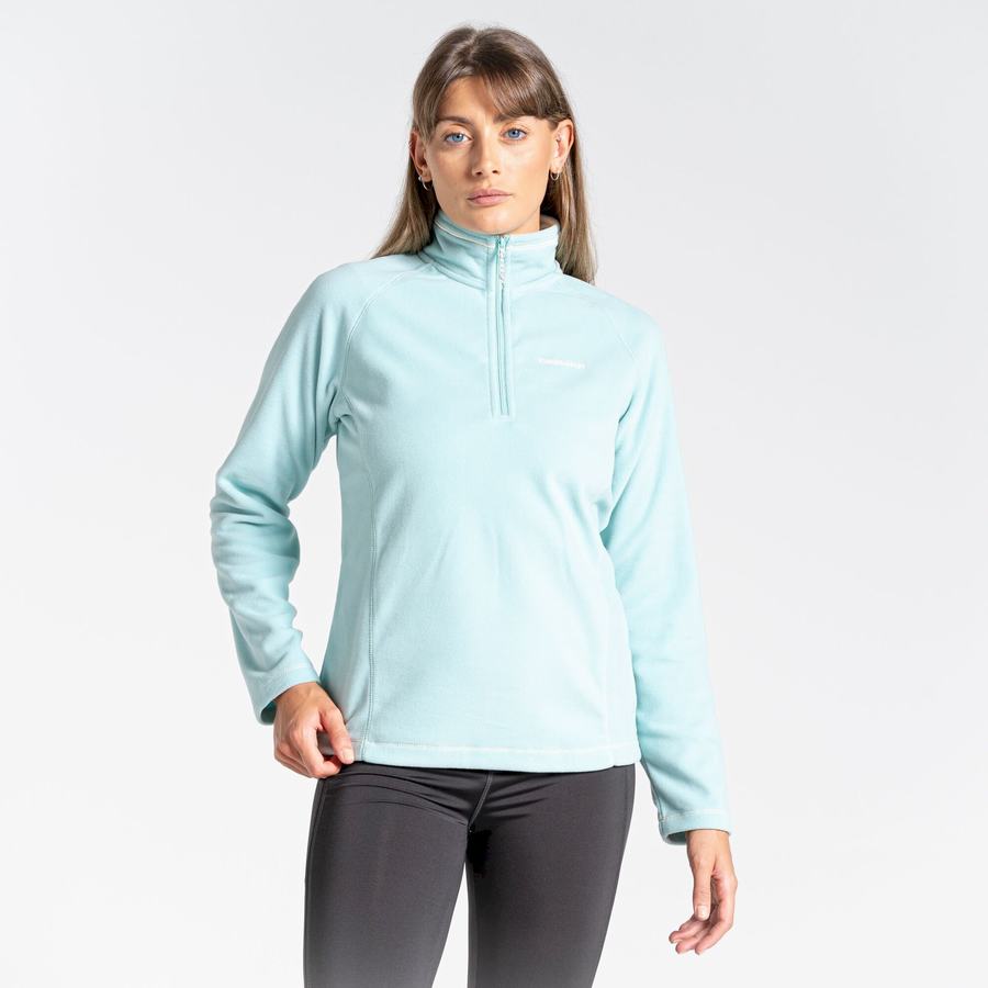 Green Craghoppers Miska Half Zip Women's Sweaters | WHT1696BB