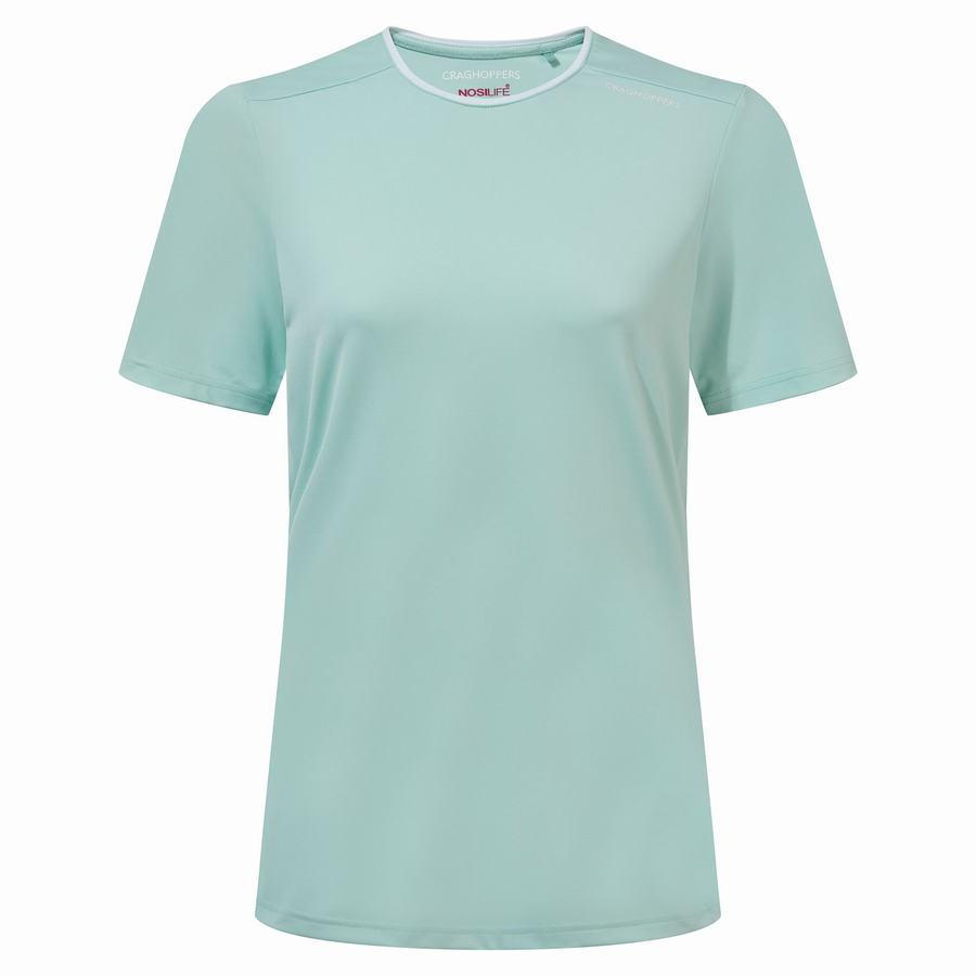 Green Craghoppers NosiLife Candella Short Sleeved Women's T-Shirts | JJO8280YV