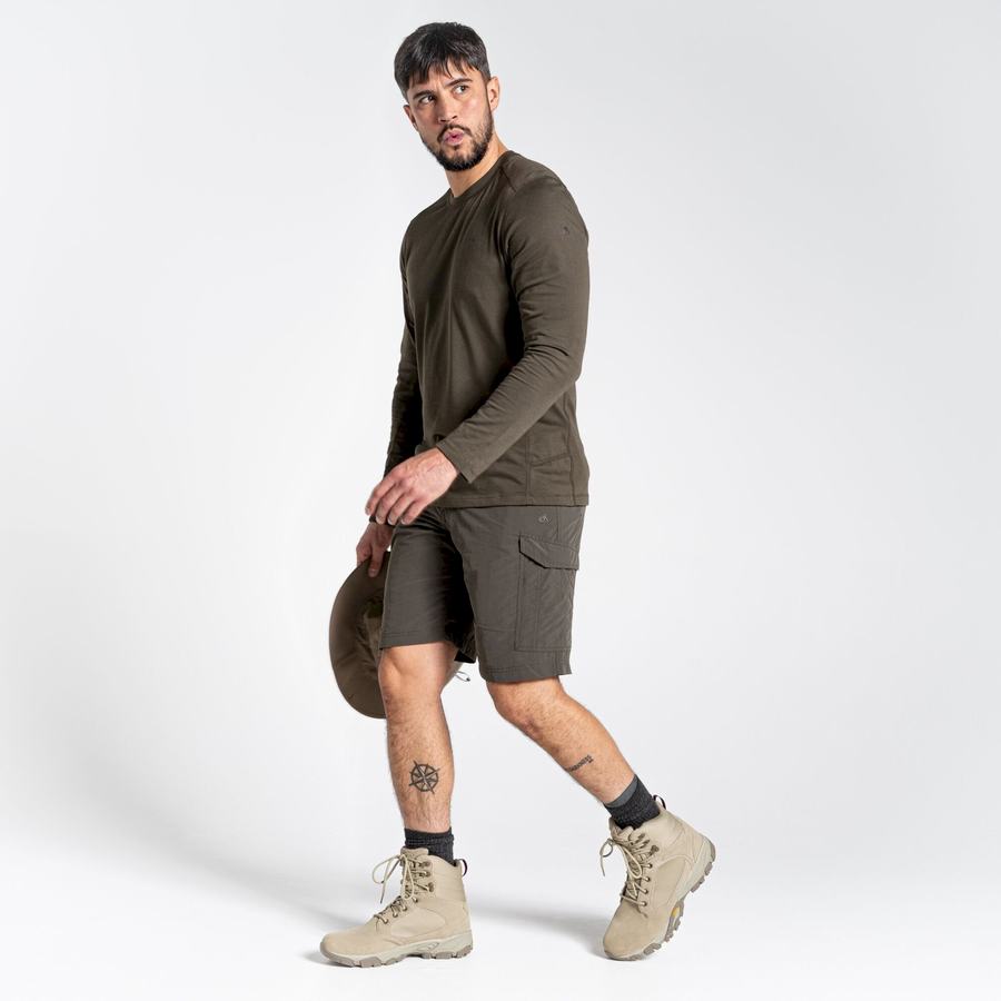 Green Craghoppers NosiLife Cargo II Men's Shorts | SEZ5874ZV