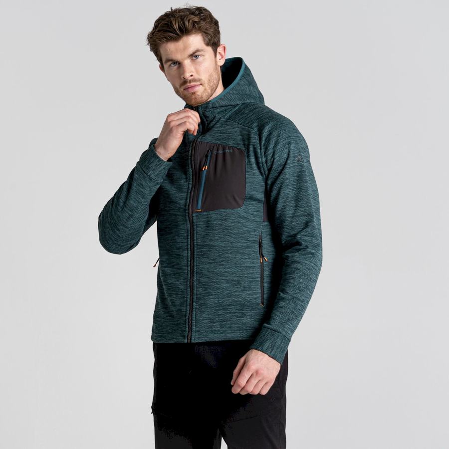 Green Craghoppers Tarbert Hooded Men's Jackets | QIQ7882CJ