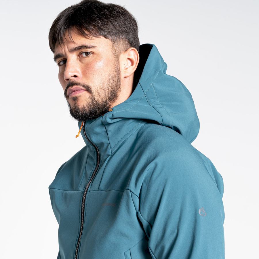 Green Craghoppers Tripp Hooded Men's Jackets | ESO59100JO