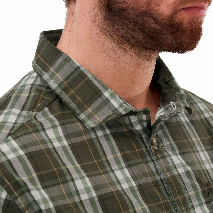 Green Craghoppers Vernon Short Sleeved Men's Shirts | EIC656RK